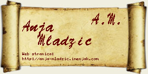 Anja Mladžić vizit kartica